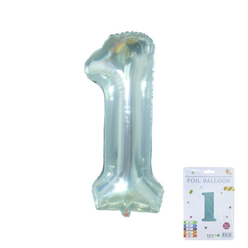 Jelly Blue Number Balloons 0-9 Birthday Wedding Party Decora for Adult Child Birthday Baby Shower Party DIY Photo 32inch Balloon