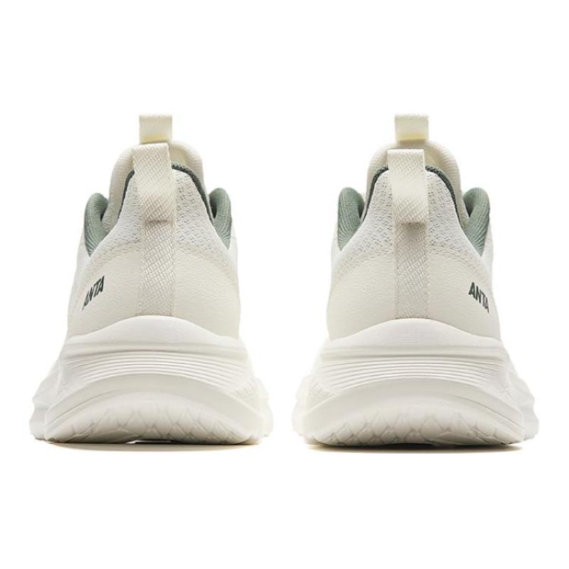 Anta Running Collection Cushioning Slip Resistant Low Top Running Shoes Men's White Gray Sneakers 912425513-1