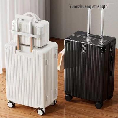 Valigia Trolley Retrò con Ruote Universali e Lucchetto a Combinazione - Resistente, Grande Capacità per Donne, Uomini, Studenti