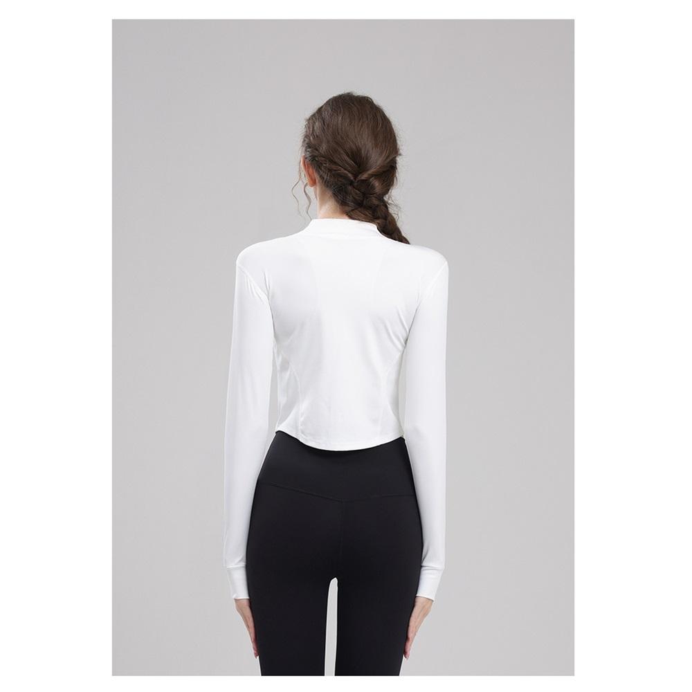 Yoga Jacket, Women's Quick Drying Running Nude Sports Top, Sun Protection Cycling Suit, Tight Fitting Autumn And Winter Fitness Tennis Suit