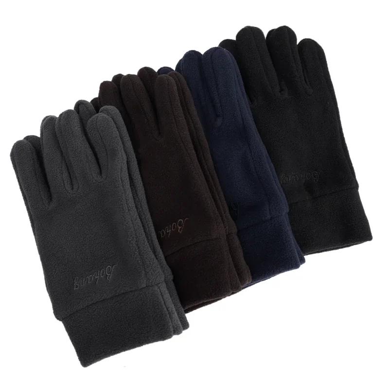 New Winter Fleece Gloves Men Women Thermal Fleece Cold Resistance Wind Waterproof Warm Outdoor Cycling Ski Touchscreen Mitten