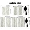 2PCS, White and Green, Geometric Line Pattern Curtains, for Bedroom and Living Room, Rod Pocket Style
