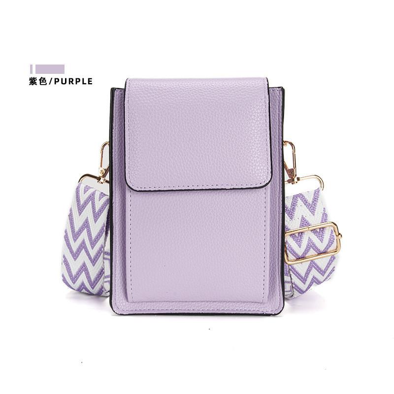 IELGY Women s Messenger Bag with Multiple Card Slots & Phone Pocket - Adjustable Strap фиолетовый