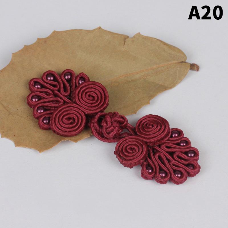 10 Pcs Boutons en Nylon Bouton Noeud Chinois Boutons Cheongsam Tang Suit Chinois Fait Main Fermetures Noeud