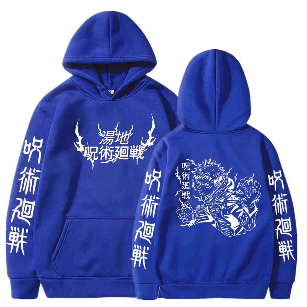 Japan Anime Jujutsu Kaisen Hoodie Itadori Yuji Graphic Hoodies Oversized Hooded Sweatshirt Long Sleeves Men Women Clothes