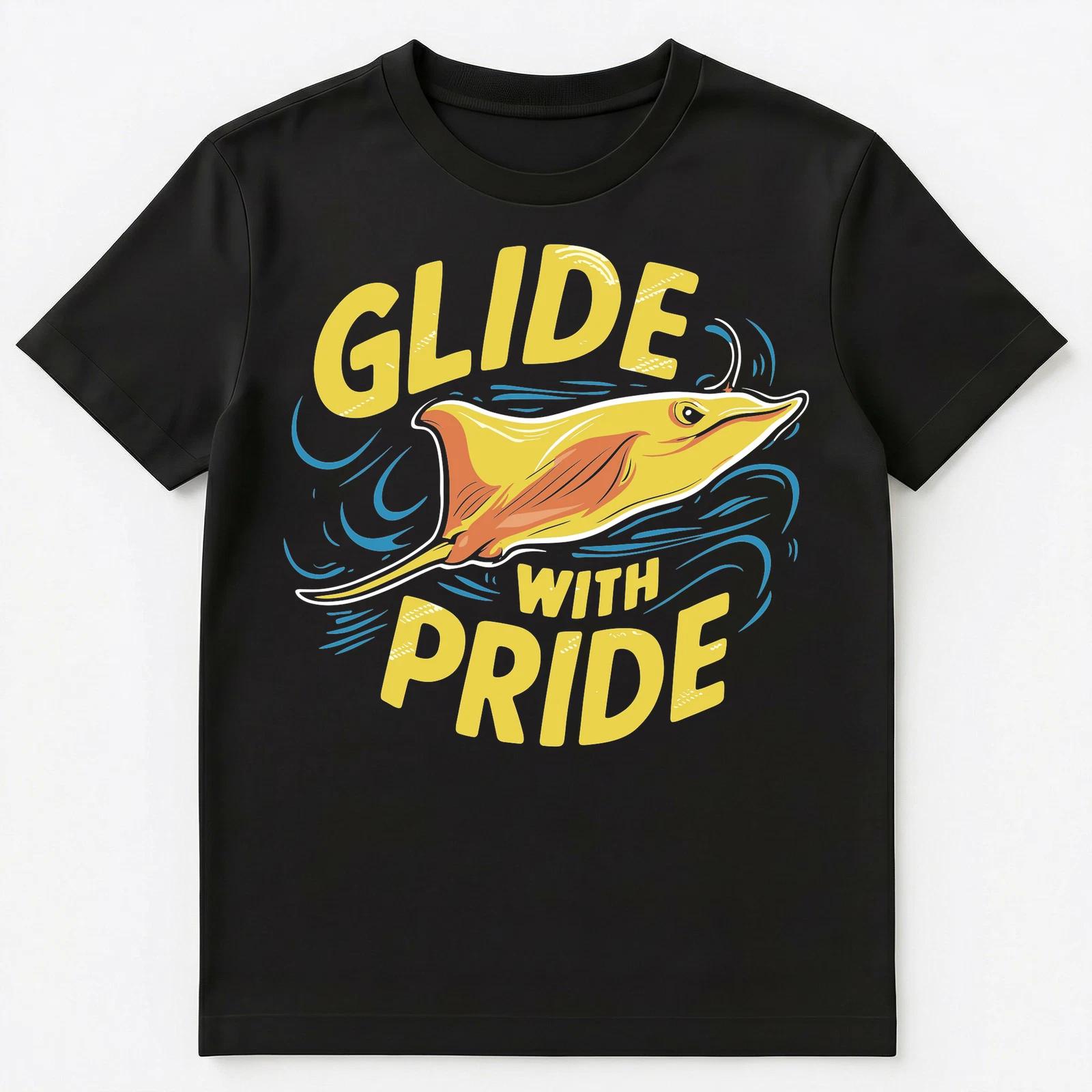 

Funny Stingray Glide With Pride Unisex T-Shirt 3XL