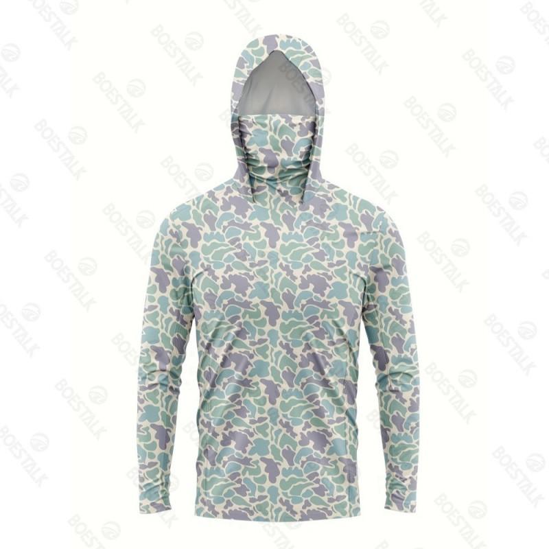 Outdoor Sports Fishing Clothes Are Now Available Mask Hooded Long-sleeved Camouflage Shirts Light Sunscreen Luya Fish