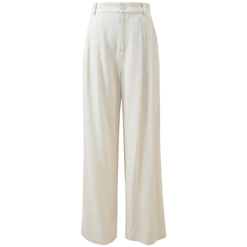 

SanCai Linen Blend High-Waist Straight-Leg Pants XL