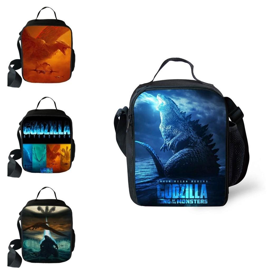 Borsa Termica per Pranzo 3D Godzilla per Bambini con Grande Capacità e Tracolla Regolabile