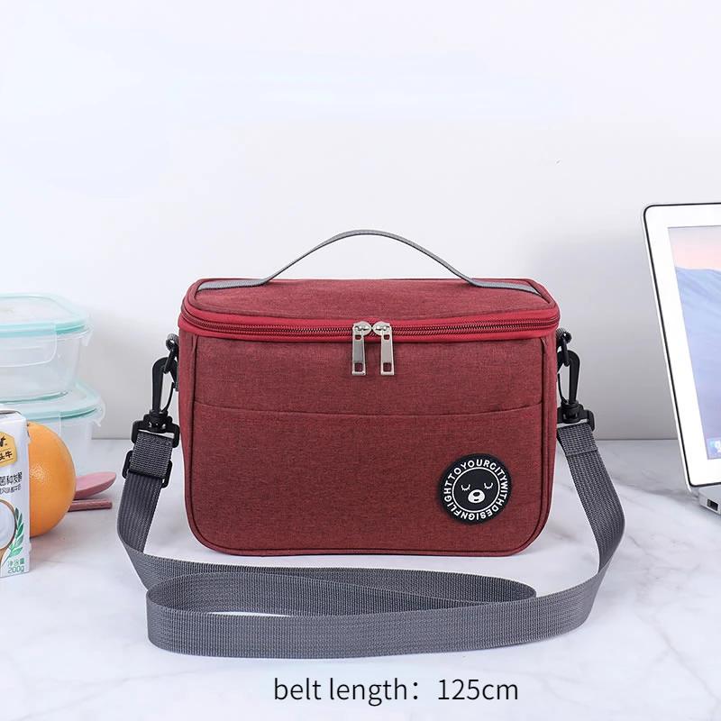 Capacità Borsa Termica Portatile con Tracolla, Borsa Porta Pranzo, Borsa Porta Pranzo Studentesca Impermeabile Ispessita