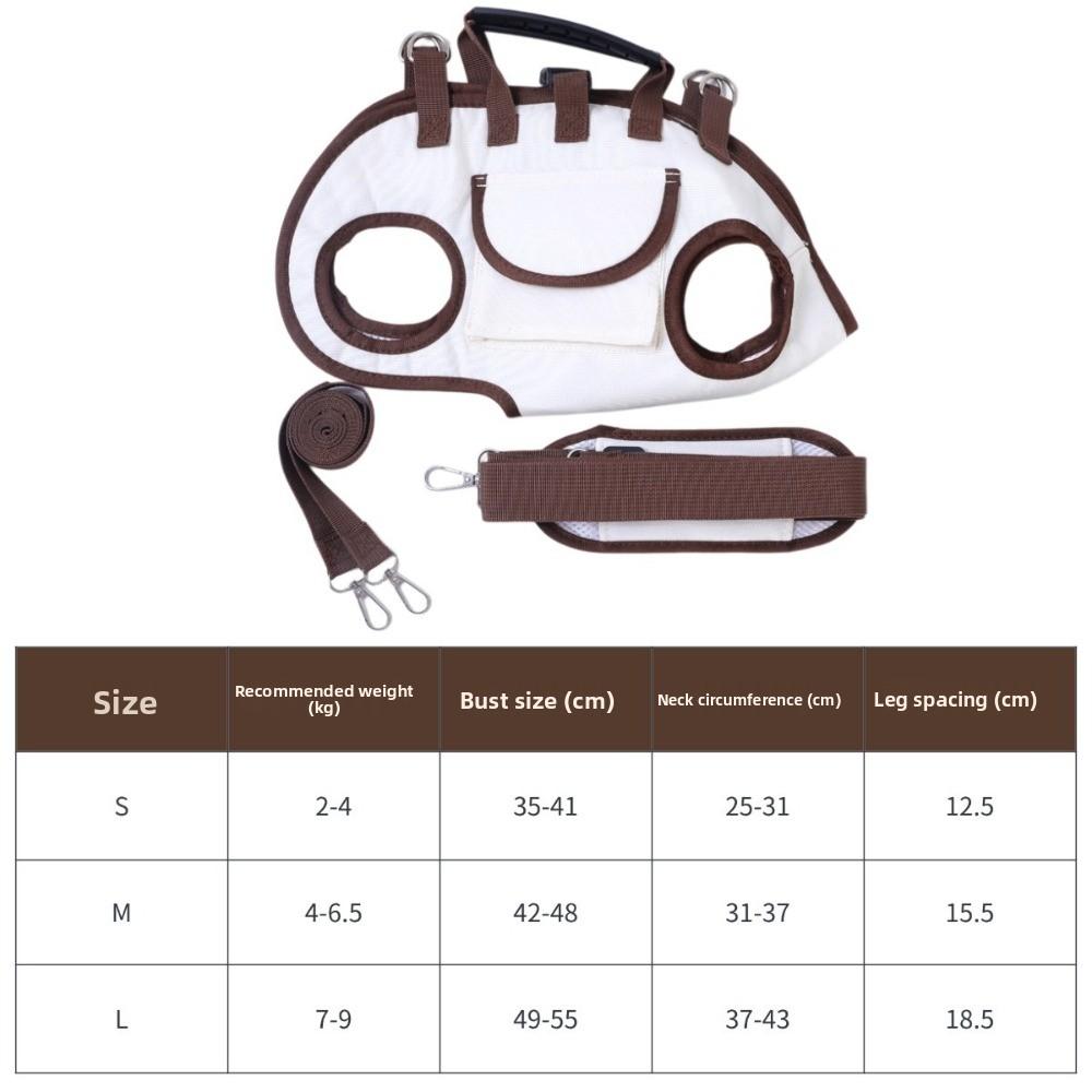 Breathable Dog Full Body Lift Harness Adjustable Pet Carrier  for Hiking Daily Use