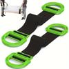 1pc Heavy duty furniture lifting strap - green plastic handle and black fabric with raised edges to ensure movement and lifting,