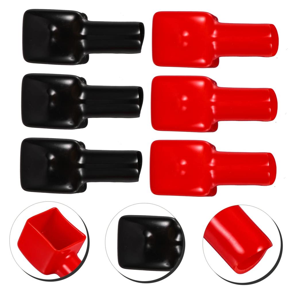 OSOLADY 6pcs Protection Cap Negative Terminal Terminal Cover Extender Stud Tag