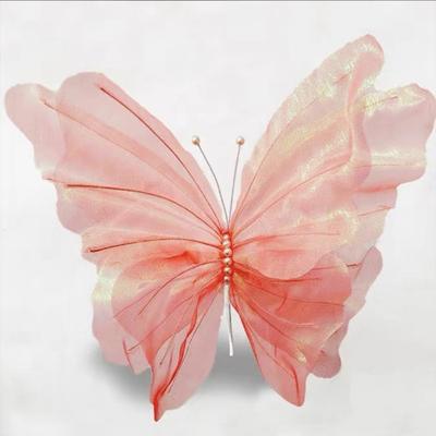 NUEVA Mariposa de Simulación 3D de 50 cm Decoración Exterior para Centro Comercial, Boda, Festival, Hueca Grande Colgante de Gasa Mariposa Falsa Grande
