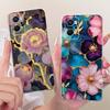 For Realme 9i RMX3491 Cute Flower Butterfly Cat Painted Case For Realme9i 4G Soft Silicone TPU Phone Cases