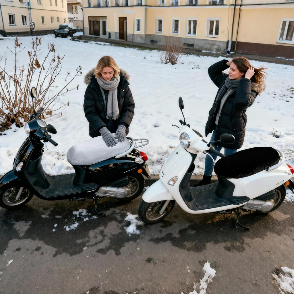 Seat Cover Motorcycle Plush Seat Cover For Cold Weather Breathable Cold Weather Cushion For ATV Moped Scooter Adventure Outdoor