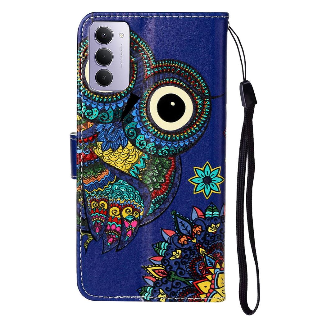 For Xiaomi Redmi 15 5G (EU) (171mm)/Xiaomi Redmi 15 4G (EU) (171mm) Case Pattern Leather Wallet Phone Cover with Strap