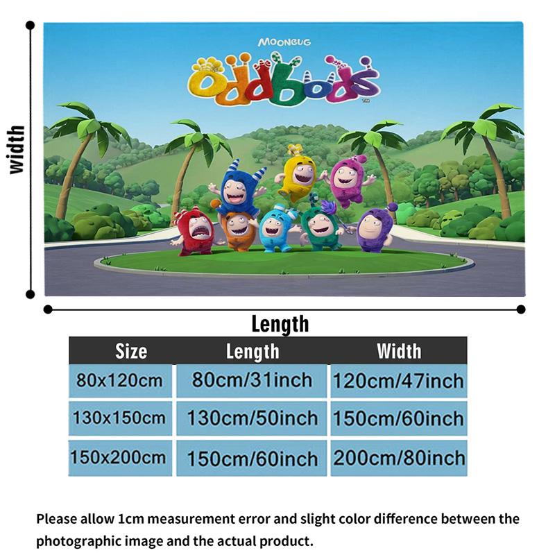 Oddbods Flanelldecke mit Aufdruck Hohe Qualität Warm Gemütlich Decke für Alle Jahreszeiten Perfekt für Geschenke Heimdekoration