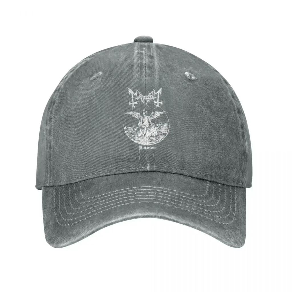 Mayhem Death Metal Baseball Cap Vintage Distressed Washed Music Band Headwear Unisex Style Outdoor Running Golf Hats Cap