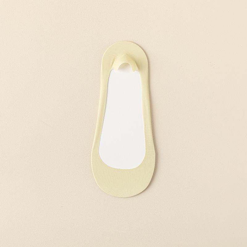 Female Summer Thin Non Slip Not To Drop Heel Shallow Mouth Low Help Invisible Ice Silk Boat Socks