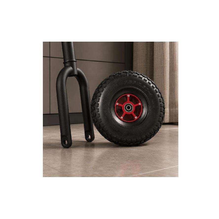 Inflatable Wheel 9-Inch Knobby Pattern Wheel Vehicle Part Heavy Duty Even Rolling