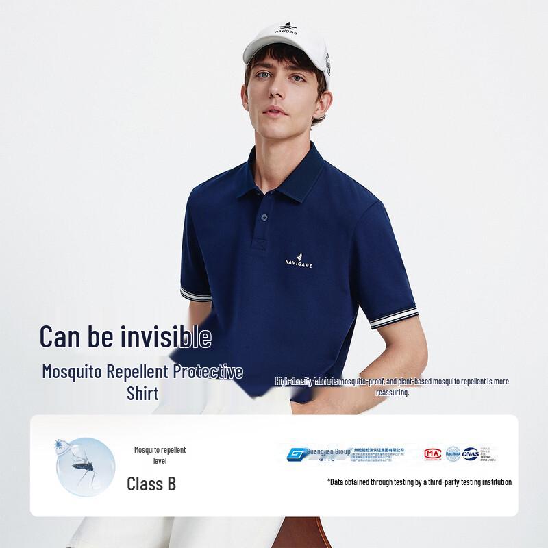 Navigare Herren Poloshirt mit kurzen Ärmeln