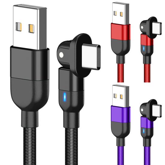 Datenkabel Anti-Verwicklungsseil Typ-C 180 Geflochtenes Nylon Grad Drehung Ladekabel