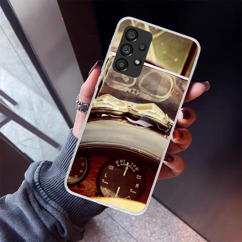Aviation Aeroplane Pilot Cockpit Phone Case For Samsung Galaxy A12 A52S A42 A32 A22 A51 A50 Note 20 Ultra 10 S10 Plus A71 A70 A3