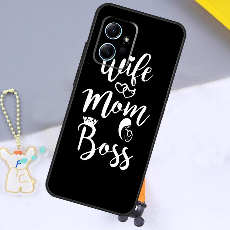 Wife Mom Boss Case For Xiaomi Redmi Note 13 14 9 10 11 12 15 Pro Plus Cover For Redmi 13C 15 C 12C 14C 10C