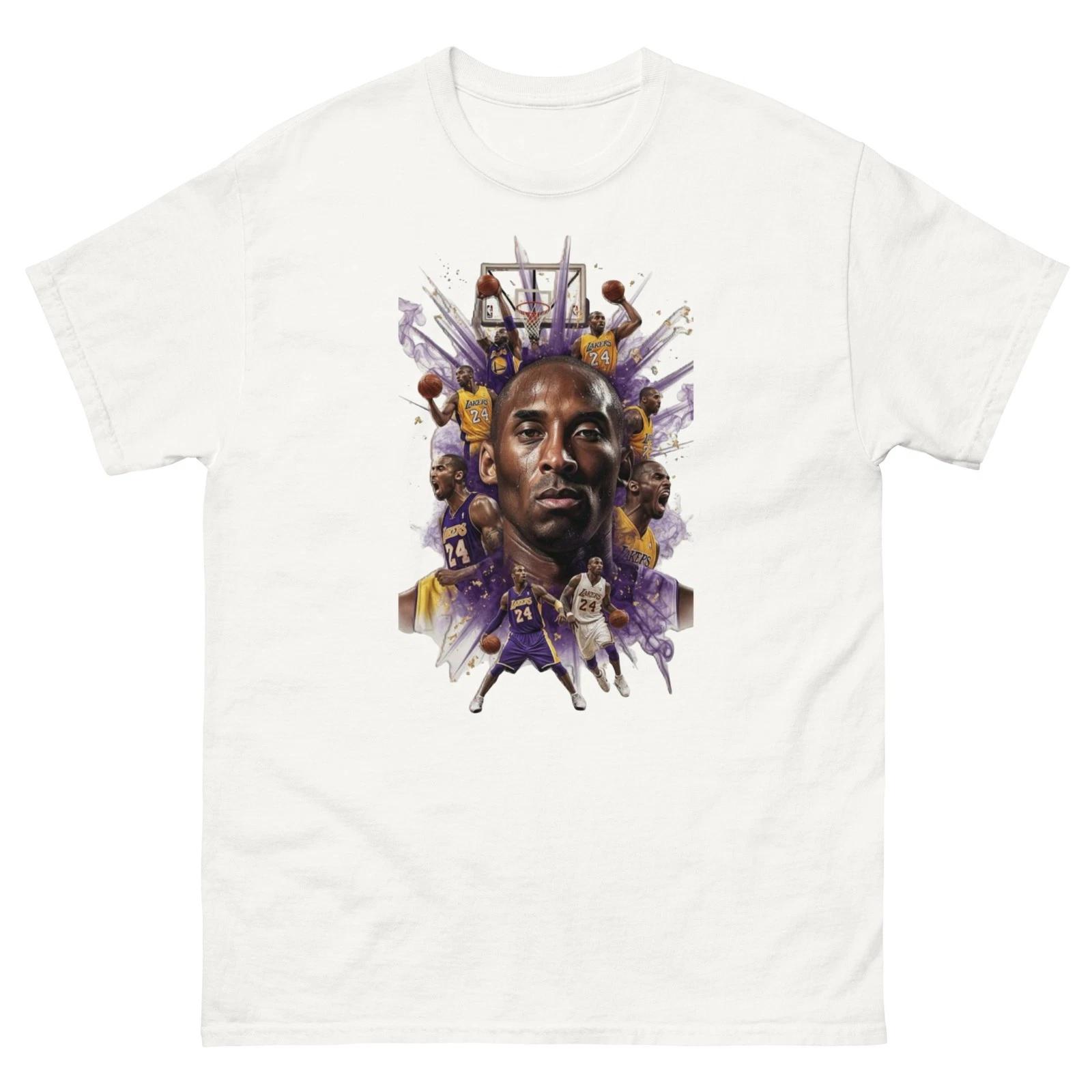 

Kobe Bryant Lakers 24 T-Shirt Black Mamba Legend Collage Graphic Tee NBA 4XL