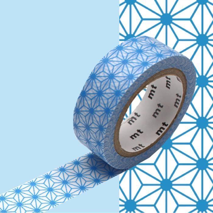 Masking Tape - MT - étoile asanoha - bleu - Papier - 1 pièce