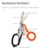 6 In1 Foldable Medical Emergency Response Scissor Shear First Aid Kit Scissors Tactical Plier Outdoor Survival EDC Tool Gear