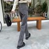 Autumn Spring Jeans Women Denim Pant  Vintage Straight Trousers Fashion Female Solid Lace Up Loose Casual Wide Leg Pants