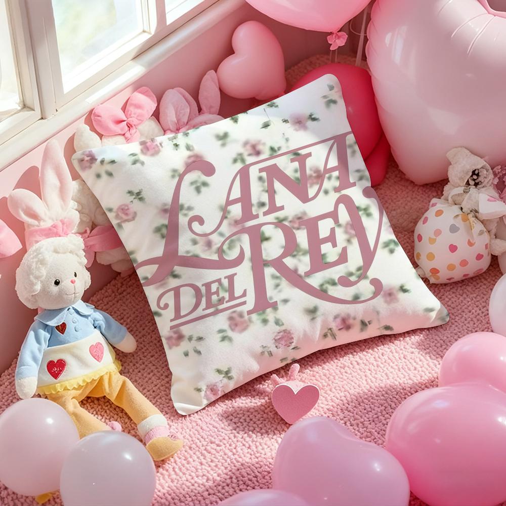 L-Lana D-Del R-Rey Heißer Sänger Kissenbezug Musterbedrucktes Kissenbezug für Wohnzimmer Sofakissenbezug & Schlafzimmerdekoration