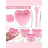 1pcs Pink Heart Shaped Facial Mask Mixing Bowl Set, Facial Mask Bowl with Mixing Stick Plastic DIY Skin Care Mixing Tool Set, Women's Spa Beauty Tool