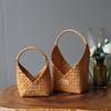 Wooden Storage Basket Handmade Flower Holder Portable Flower Basket  Food