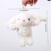 Cute Hanging Ear  Bunny Plush Keychain Long-eared Rabbit Plushie Doll Stuffed Animal Backpack Pendants Women Gift Car Key Chain