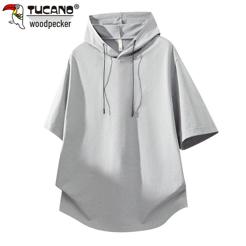 TUCANO Men s Summer Hooded Ice Silk Breathable T-Shirt 2XL