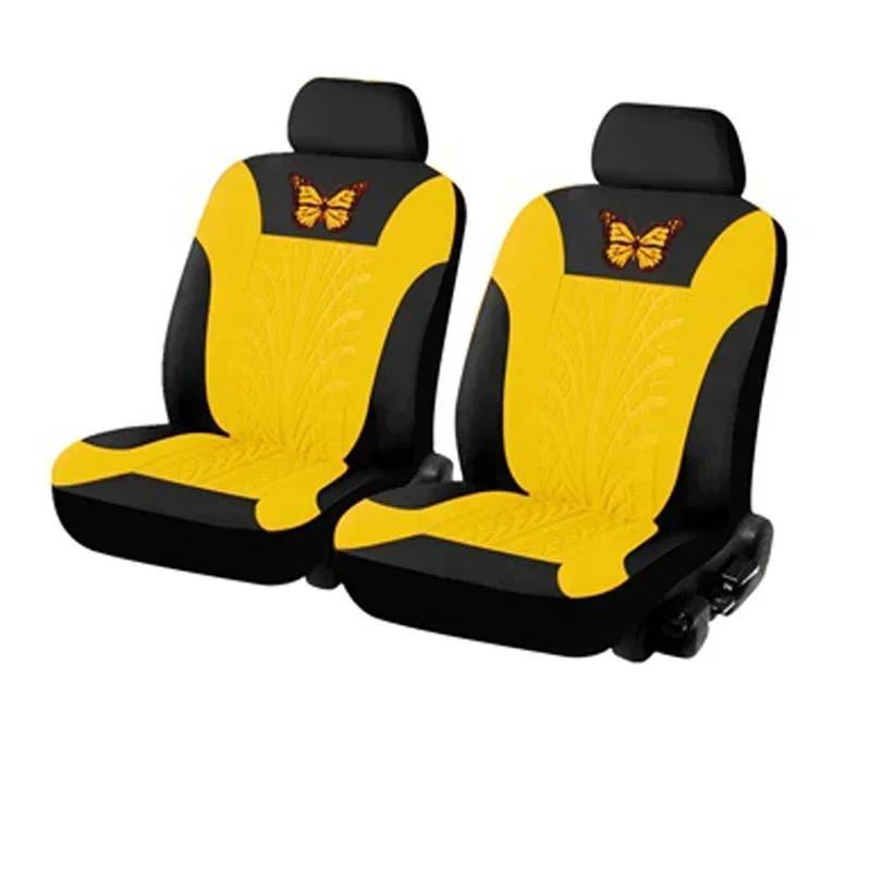 Funda de Asiento de Coche Juego Completo, Funda de Asiento para Coche Bordada con Patrón de Mariposa Universal