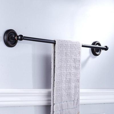 Schwarzes Messing Wandmontiertes Badezimmer Einzelnes Handtuchregal Ablage Halter Badetuchhalter Stange Handtuchstange Badezimmerzubehör
