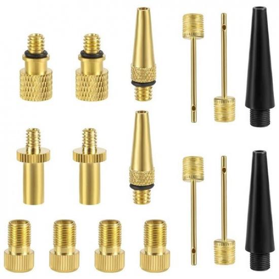 16pcs Adapter Set Messing Reifen Adapter Pumpe Nadel Av Avev Evfv