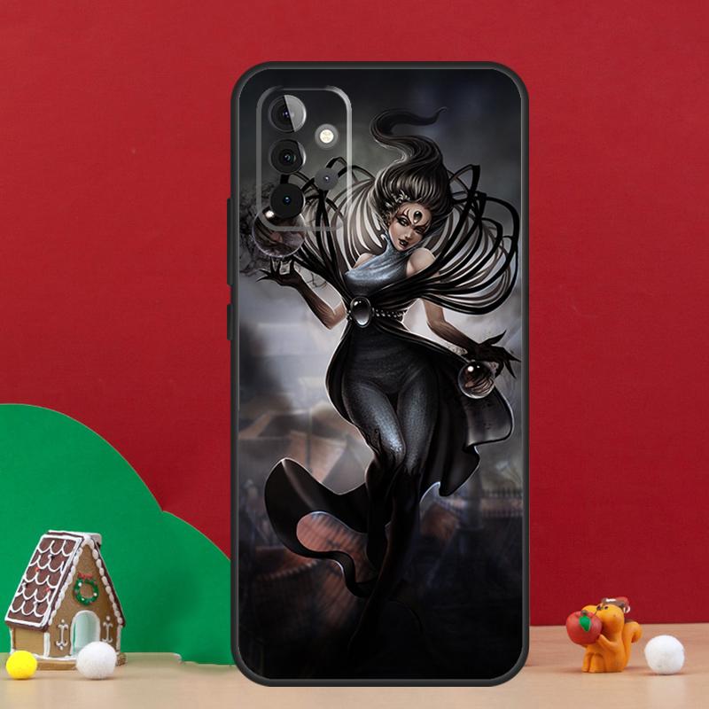 Moon Witch Horror Case For Samsung Galaxy A54 A06 A16 A26 A36 A56 A53 A32 A52 A33 A13 A55 A35 A15 A14 A34 A17