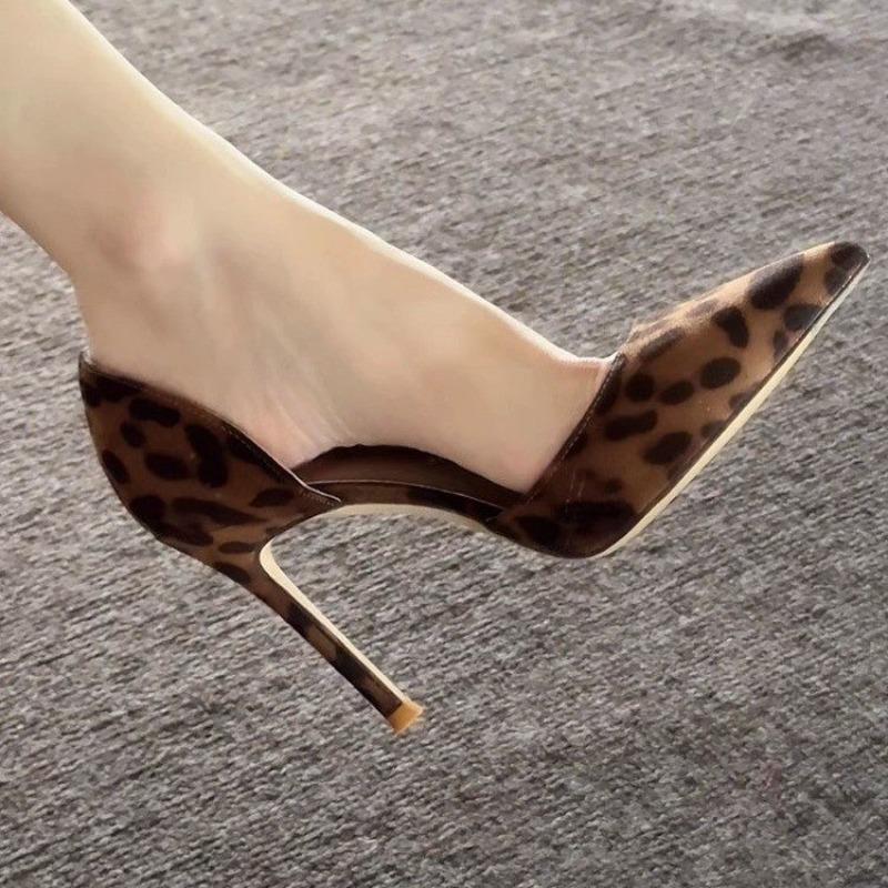 Fashion Autumn Sexy Leopard Women Shoes High Heels  Elegant Office Pumps Shoes Women Animal Print Pointed Toe Luxury Singles Shoes