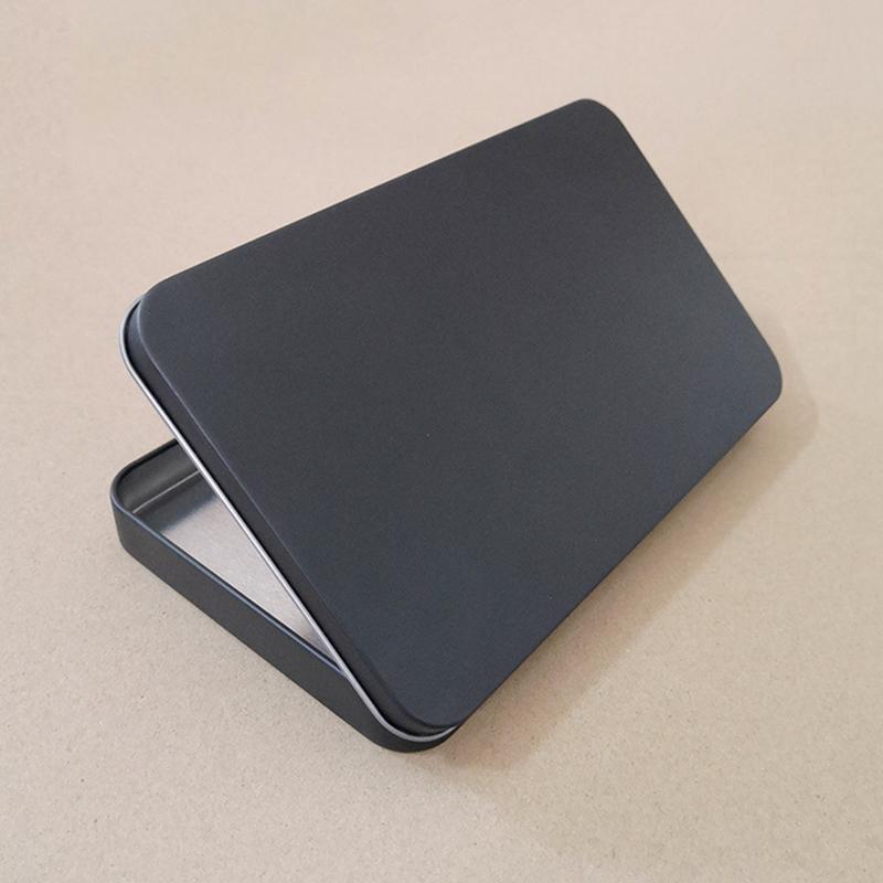 

Household Iron Storage Box Tin Box Container Empty Hinged Lid Empty Storage Box Candy Card Jewelry Organizer чёрный