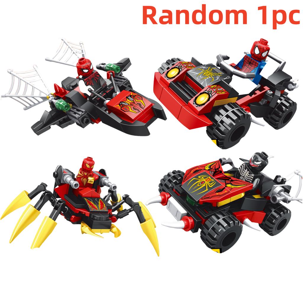 Blind Box Mini Marvel Building Blocks Figures Big Goblin Spiderman Iron Man Venom Captain Hawk Deadpool Technic Armor Gift Toys