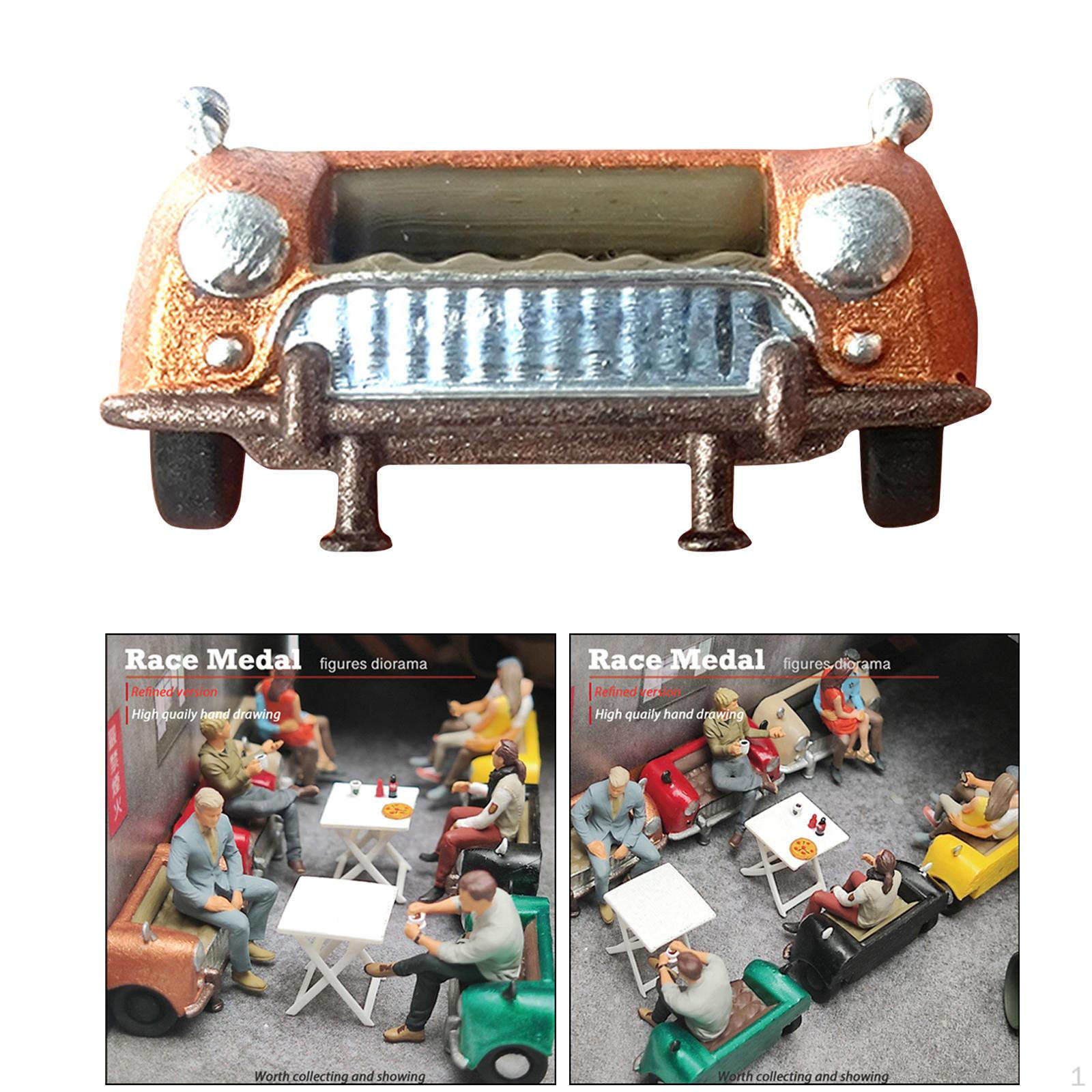 

1/64 Diorama Sofa Model Decorative Accessory for Race Medal Miniature Scenes золотистий