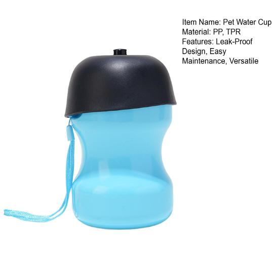 Kelímek na vodu pro domácí mazlíčky Nepropustné silikonové těsnění Přenosná skládací cestovní miska Snadno se čistí Miska pro pomalé krmení Láhev na vodu pro psy