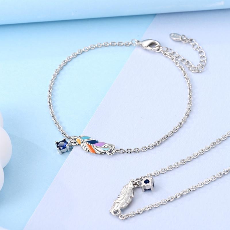925 Silver Adjustable Size Chain Link Bracelet For Women Feather Butterfly Star Family Life Tree Travel Iris Charm Bracelets
