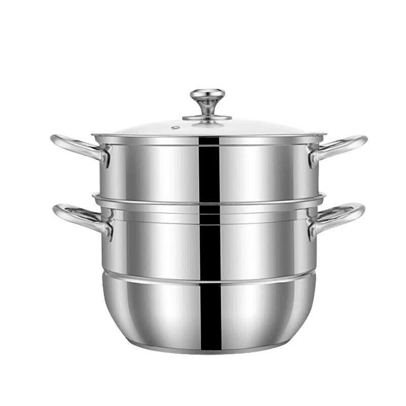 Adneny 28cm 2-Layer Stainless Steel Steamer Pot