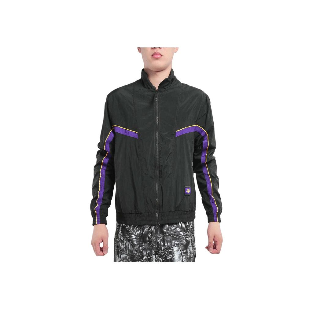 Nike NBA Logo Print Stand Collar Jacket Men Jackets Black CJ7148-010